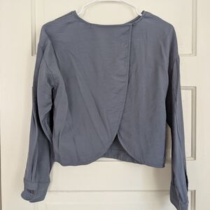Madewell Slate Long Sleeve Top